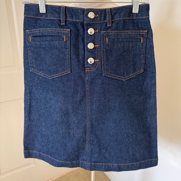 APC denim a-line skirt size 34 (size 2, XS) brand new - Picture 4 of 11